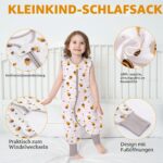 Miracle Baby Sommerschlafsack mit Füssen 0.5 Tog – 100% Baumwolle für Neugeborene bis 4 Jahre – Bild 3