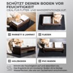 Miggo® Napfunterlage halbrund 50x80 cm – Saugfähige Futtermatte für Hund & Katze – Bild 4