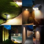 SUNNMO Solarstrahler 32 LED mit 3 Helligkeitsstufen – IP65 Gartenbeleuchtung, 2er Set – Bild 7