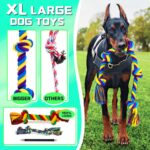 SHARLOVY XL Kauspielzeug-Set 14 Stück – Robustes Seilspielzeug für aggressive Kauer & grosse Rassen – Bild 2