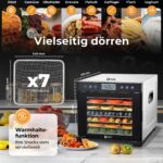 Balter DA-108 Dörrautomat Edelstahl – 7 Fächer, 600 W, bis 48 Std. Timer für Obst & Fleisch – Bild 7