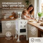 BabybeFun Lernturm ab 1 Jahr – Klappbar mit 360° Sicherheitsnetz & Anti-Kipp-Schutz – Bild 2