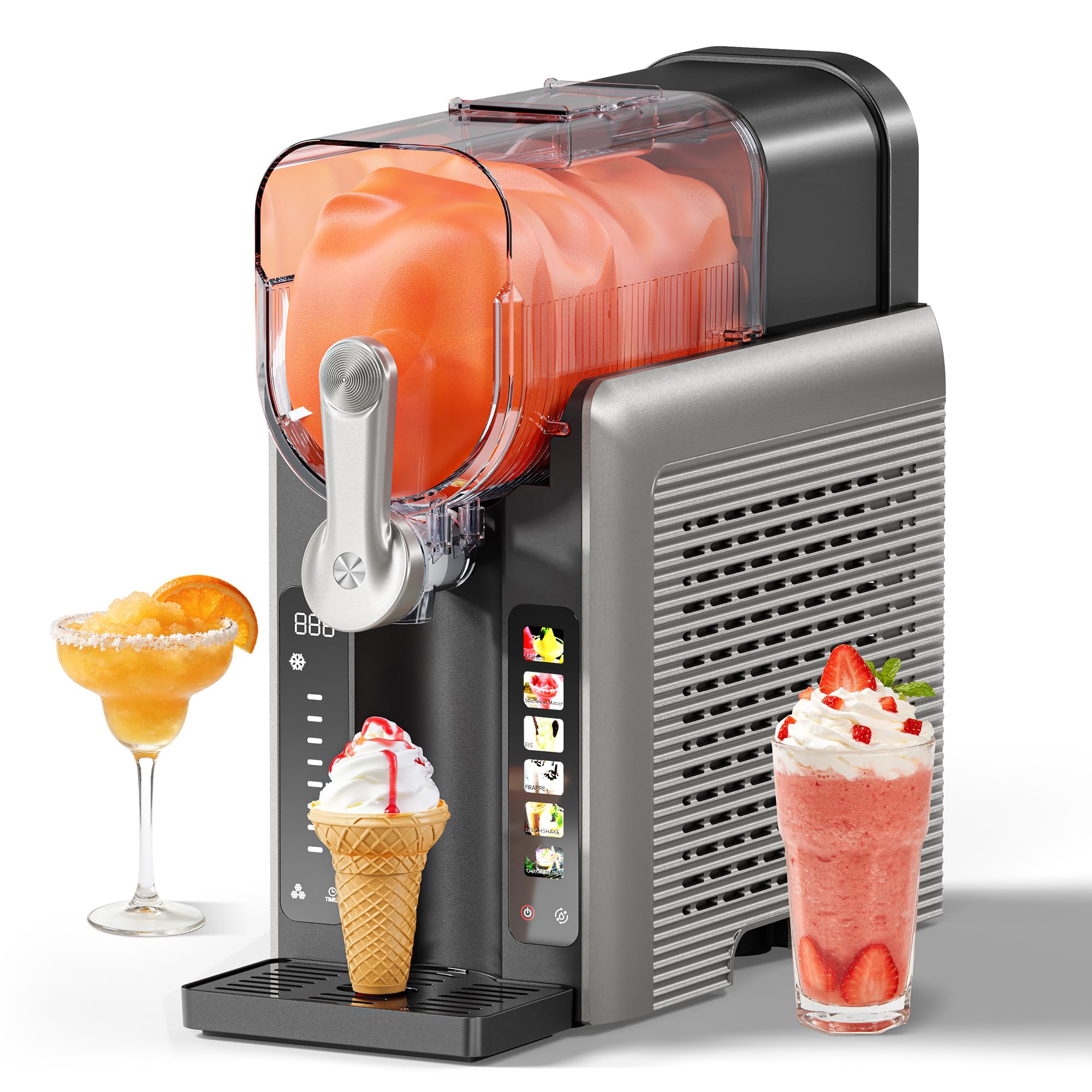 Initio Slush Maschine 2,6L mit 6 Modi & Touch-Steuerung – Eismaschine für Slushi & Cocktails