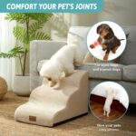 COZY KISS Hundetreppe 3-Stufen 40cm – Gelenkschonende Rampe für kleine Hunde – Bild 3