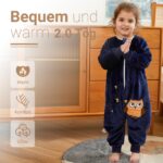 XQ&XG Kinderschlafsack mit Beinen & Ärmeln 2.0 Tog – Ganzjahres Schlafsack für Babys – Bild 2