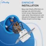 Shelly 2PM Gen4 WLAN Smart Relais – 2-Kanal Schalter mit Stromzähler & Matter (2er Set) – Bild 4