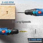 FAHEFANA 12V Akkuschrauber Set mit 25Nm Drehmoment – Kompakter Bohrschrauber mit 24-tlg Zubehör – Bild 4