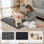 Exsnugy Hundematte XL 106×71 cm – Waschbares Hundebett mit rutschfester Unterseite für grosse Hunde – Bild 5