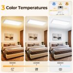Uwithm LED Deckenlampe 58x22 cm – 3000 Lumen, IP44, 3 Farbtemperaturen für alle Räume – Bild 4