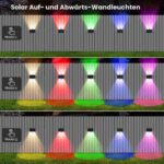 IIRARA Solar Wandleuchte Aussen 120 Lumen – 15 Modi für Garten & Balkon (6er Set) – Bild 4