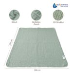 Medi Partners Musselindecke 100x150 cm – Atmungsaktive Babydecke aus Bio-Baumwolle – Bild 2