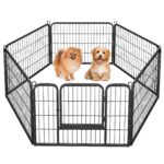 Yaheetech Welpenlaufstall 6er Set – Sicheres Gehege 80x60 cm für Innen & Außen