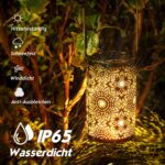 Bonsery Solarlaterne 2er Set – IP65 Wasserdicht mit Vintage Muster für Garten & Terrasse – Bild 2