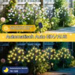 Ninonly Solar Sternleuchten 4er Set mit 80 LED & Fernbedienung – IP65 Weihnachtsdeko für Garten – Bild 3