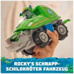 PAW PATROL Jungle Pups Schnappschildkröten-Fahrzeug mit Rocky-Figur – Transformierbares Spielzeug ab 3 Jahren – Bild 3