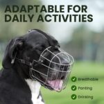 BRONZEDOG Hundemaulkorb XL mit Lederbändern – Atmungsaktiv & Verstellbar für Grosse Hunde – Bild 4