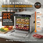 Sommertal Dörrautomat Silence 700 XXL – 8 Edelstahlgitter, 700W, digitale Temperatursteuerung – Bild 3