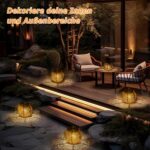 Görvitor 2er Solarlaterne mit Blumenmuster – IP65 Aussenlicht für Balkon & Garten – Bild 5