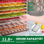 Kwasyo DA 1000 Dörrautomat Edelstahl – XXL-Kapazität 1,8 m² mit LED-Display & Rezeptheft – Bild 6