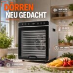 Sommertal Silence 800 Dörrautomat – 12 Edelstahl-Einschübe, 800W, nur 50dB, 24h Timer – Bild 2