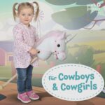 Pink Papaya Steckenpferd Einhorn Mandy – Plüsch-Spielpferd mit Sound für Kinder ab 3 Jahren – Bild 3