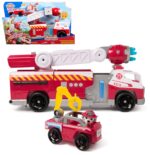 PAW PATROL Fire Rescue Marshalls Deluxe Feuerwehr-Truck 50 cm – Spielzeug mit Löschfunktion