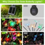 TZEKING Schmetterling Solarleuchten 2er Set mit 14 LED & Farbwechsel – IP65 Gartenleuchten – Bild 5