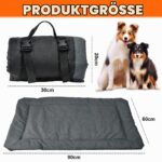 VGECEE Hundebett 90x60cm – Faltbare Hundematte mit Tragegriff für Mittelgrosse Hunde – Bild 2