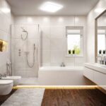 B.K.Licht LED Deckenleuchte 29x29 cm mit indirektem Licht – Badezimmer Deckenlampe IP44 – Bild 4