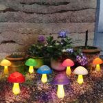 Homeleo 8er Set Pilz Solarleuchten mit Cracked Style – Farbwechsel Gartendeko für aussen – Bild 6