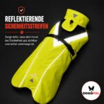 DOGOPAL Regenmantel Hund wasserdicht mit Reflektorstreifen – Gelber Hundemantel für alle Grössen – Bild 7