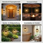 Kimuwote 2er-Set Hängesolarlampen – Retro-Laternen IP65 wasserdicht für Garten & Terrasse – Bild 7