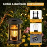 SCNNC Solar-Hängelaternen 2er Set – IP65 Wasserdicht mit LED Warmweiss für Garten & Terrasse – Bild 2