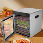 DeeDuud Dörrautomat 800W Edelstahl – Temperaturregler & 24h Timer für Gemüse, Obst & Fleisch – Bild 2