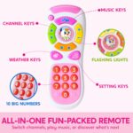 JOYIN Rosa Baby Smartphone mit Fernbedienung – Musikspielzeug & Lernspielzeug ab 6 Monaten – Bild 2