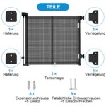 Eyeleaf Ausziehbares Treppenschutzgitter 140 cm – Einhändig bedienbar für Babys & Haustiere – Bild 5