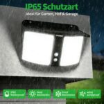 INTELAMP Solar Wandleuchte mit Bewegungsmelder, 1200lm, Fernbedienung & Timer – Bild 5