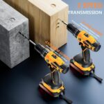 Olubfdh 21V Akkuschrauber mit 2x2000mAh Akku – 45Nm Drehmoment für Heimwerker – Bild 3