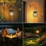 Dehobo 2er Set Solarleuchten Hängend & Stehend – IP65 Metall Laternen Warmweiss für Garten – Bild 7