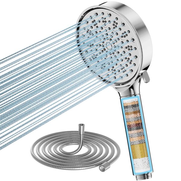 Cobbe Filter-Duschkopf mit 6 Strahlarten & 20-Schicht-Filtersystem – Wassersparend für Hartwasser