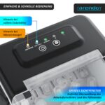 Arendo Eiswürfelmaschine – 12 kg Eis täglich mit 2 Würfelgrossen & Langzeitkühlung – Bild 4