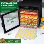 Kwasyo Dörrautomat 12 Etagen Edelstahl – Profi-Dörrgerät mit 900W & 24h Timer – Bild 7