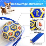 Vivifying Hundefussball 20 cm mit Griffen – Strapazierfähiger Spielball inkl. Pumpe – Bild 3