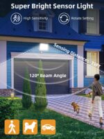 Litglobe 50W LED Strahler mit Bewegungsmelder – 5000 Lumen Flutlicht IP66 für Aussen – Bild 3