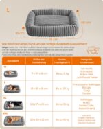 Feandrea Orthopädisches Hundebett 91x68 cm – Premium Hundekörbchen mit Memory-Polsterung – Bild 6