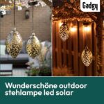Gadgy Solar Orientalische Hängelaternen 2er Set – Marokkanische Solarleuchten für Garten – Bild 2