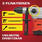 Hecht Bohrhammer 1500 W mit 6 J & SDS Plus – Profiwerkzeug für Beton & Stein – Bild 4