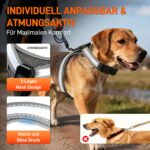 HENMI Leuchtgeschirr Set (L) mit LED & Hundeleine – Reflektierendes Sicherheitsgeschirr für mittlere Hunde – Bild 5