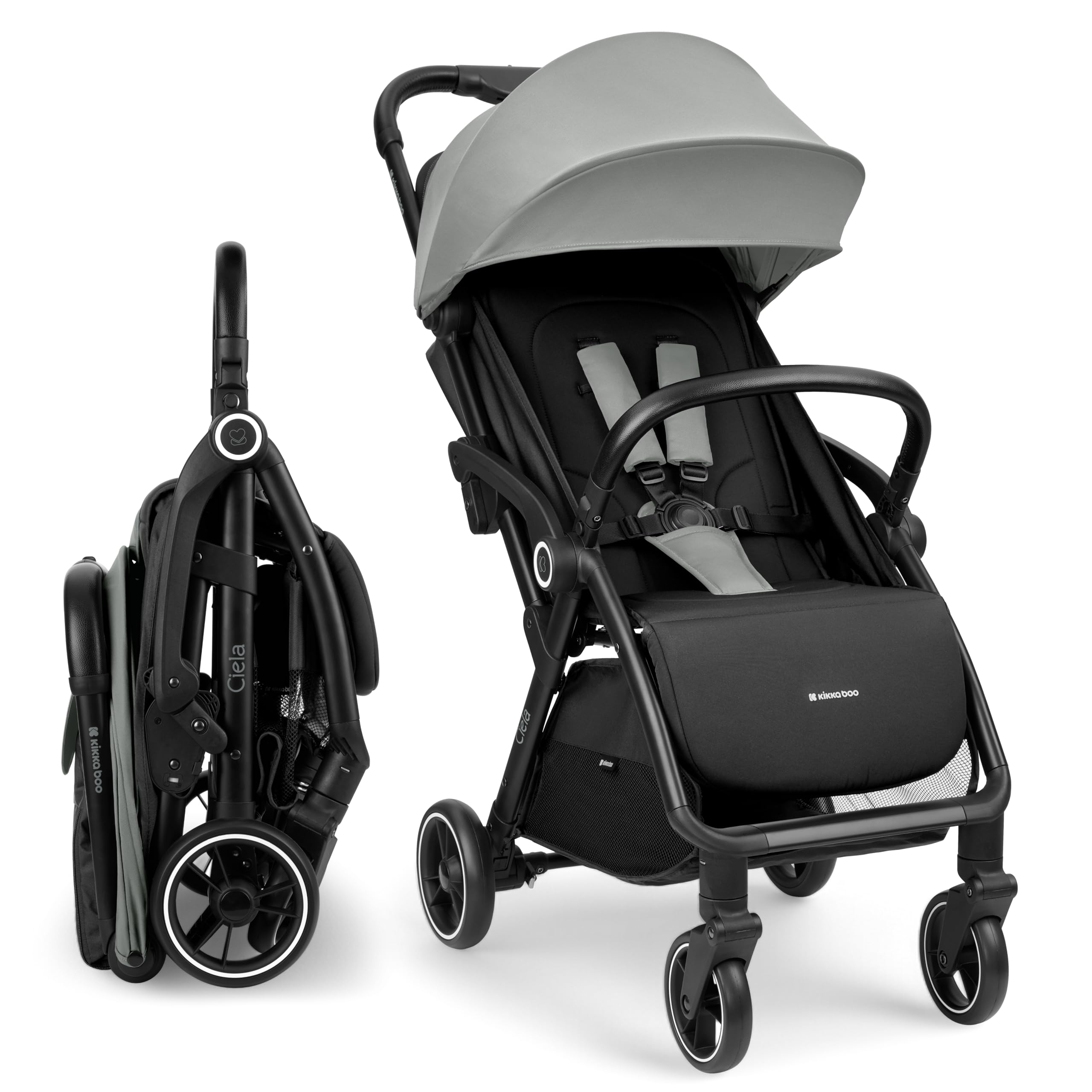 Kikka Boo CIELA Reisebuggy – Leichter Kinderwagen (7,1 kg) mit One-Hand-Faltung für 0–22 kg