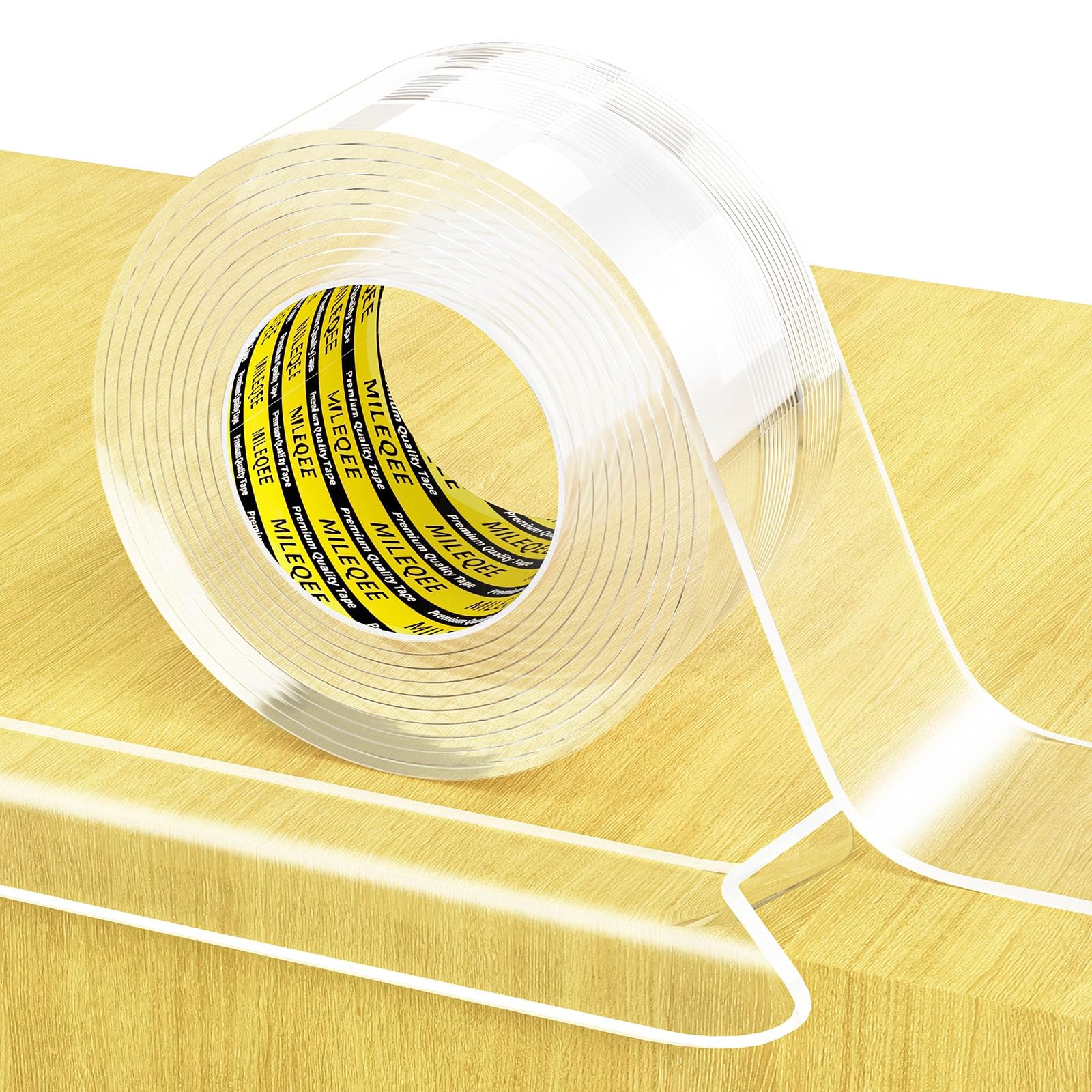 MILEQEE Selbstklebender Kantenschutz 40mm x 4m – Transparenter Baby-Eckenschutz mit Stoßdämpfung